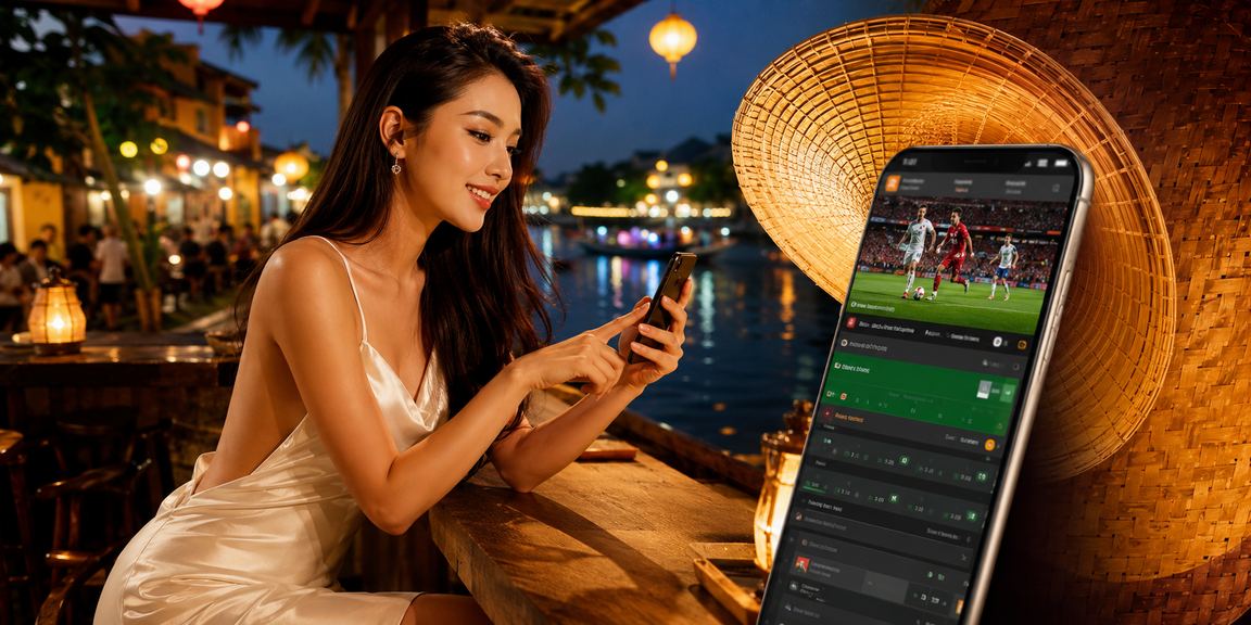 Người chơi đặt cược thể thao tại Hội An với nón lá truyền thống
